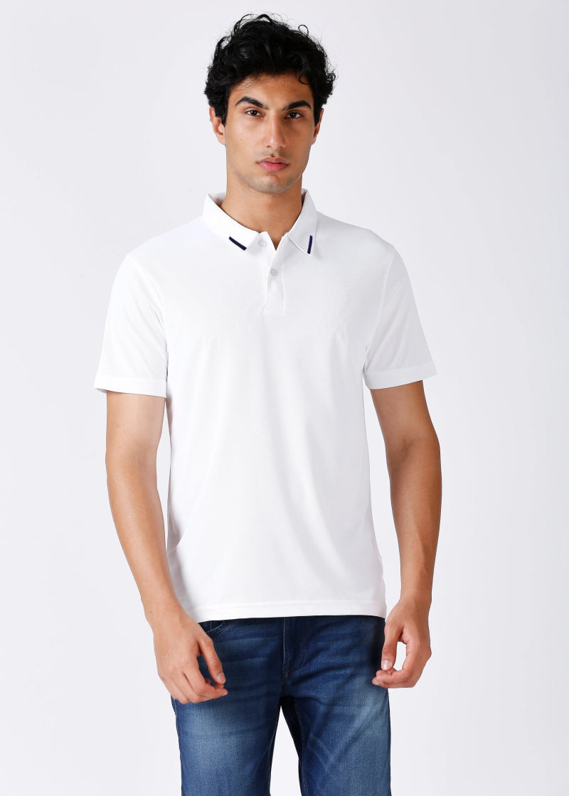 White Polo T-shirt for Men