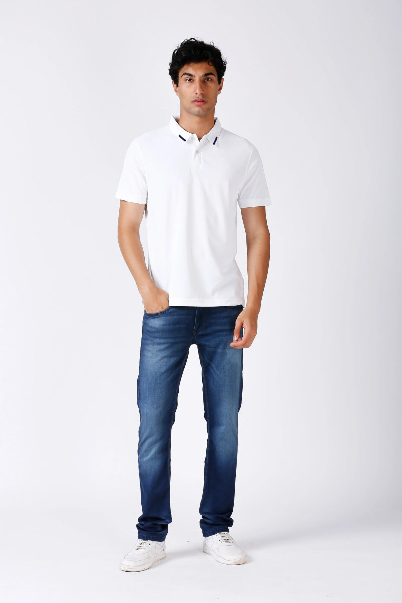 White Polo T-shirt for Men