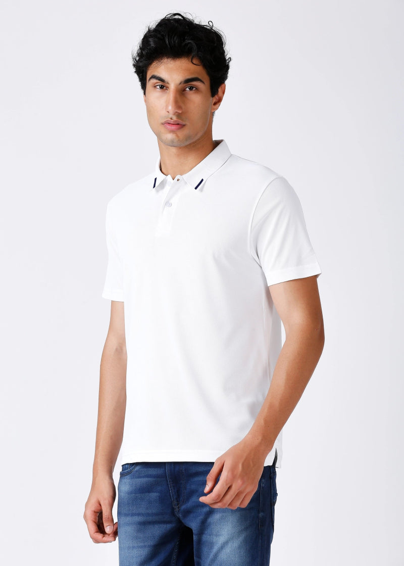 White Polo T-shirt for Men