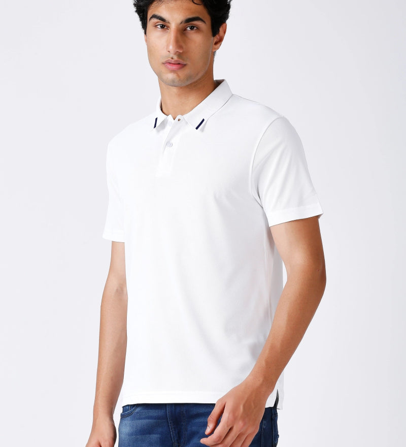 White Polo T-shirt for Men