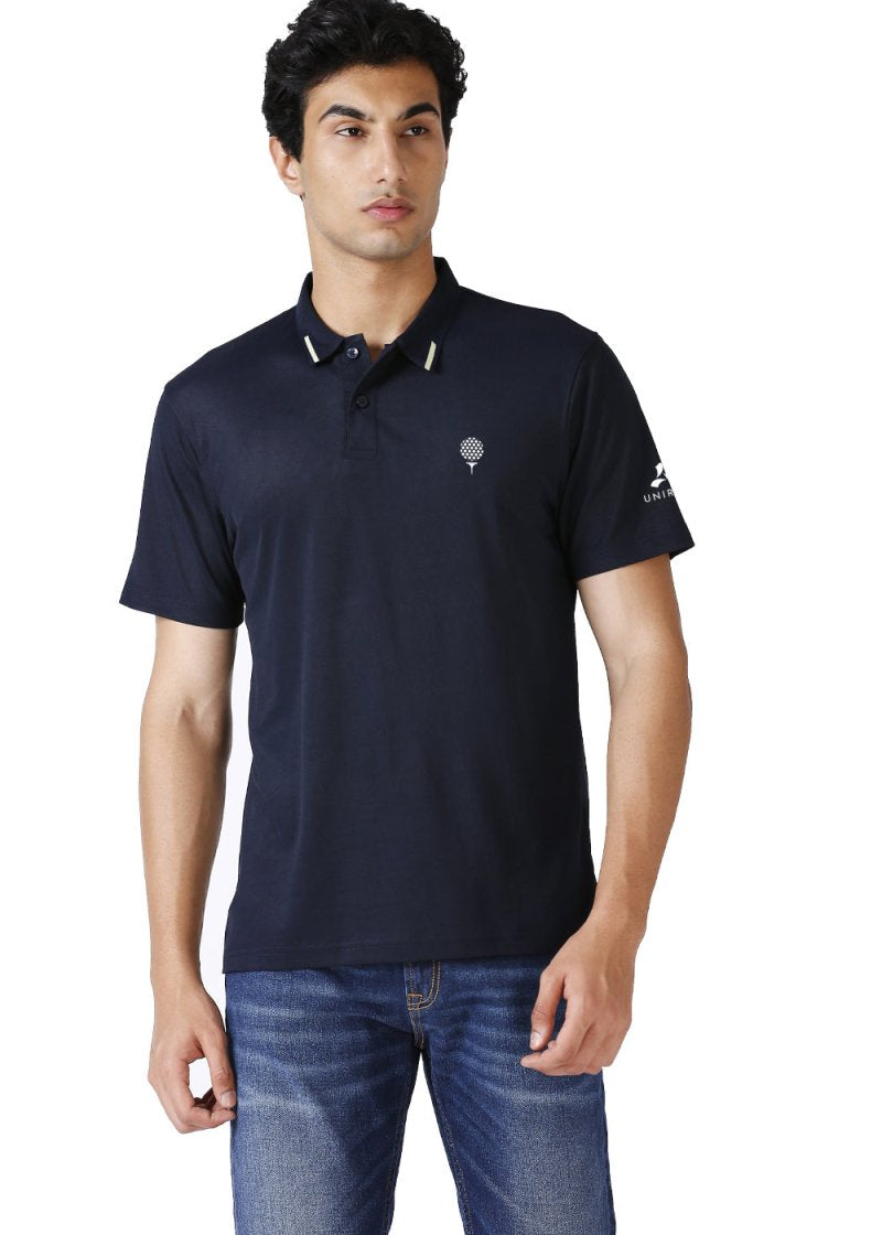 Golf matte polo t shirt navy colour with tipping