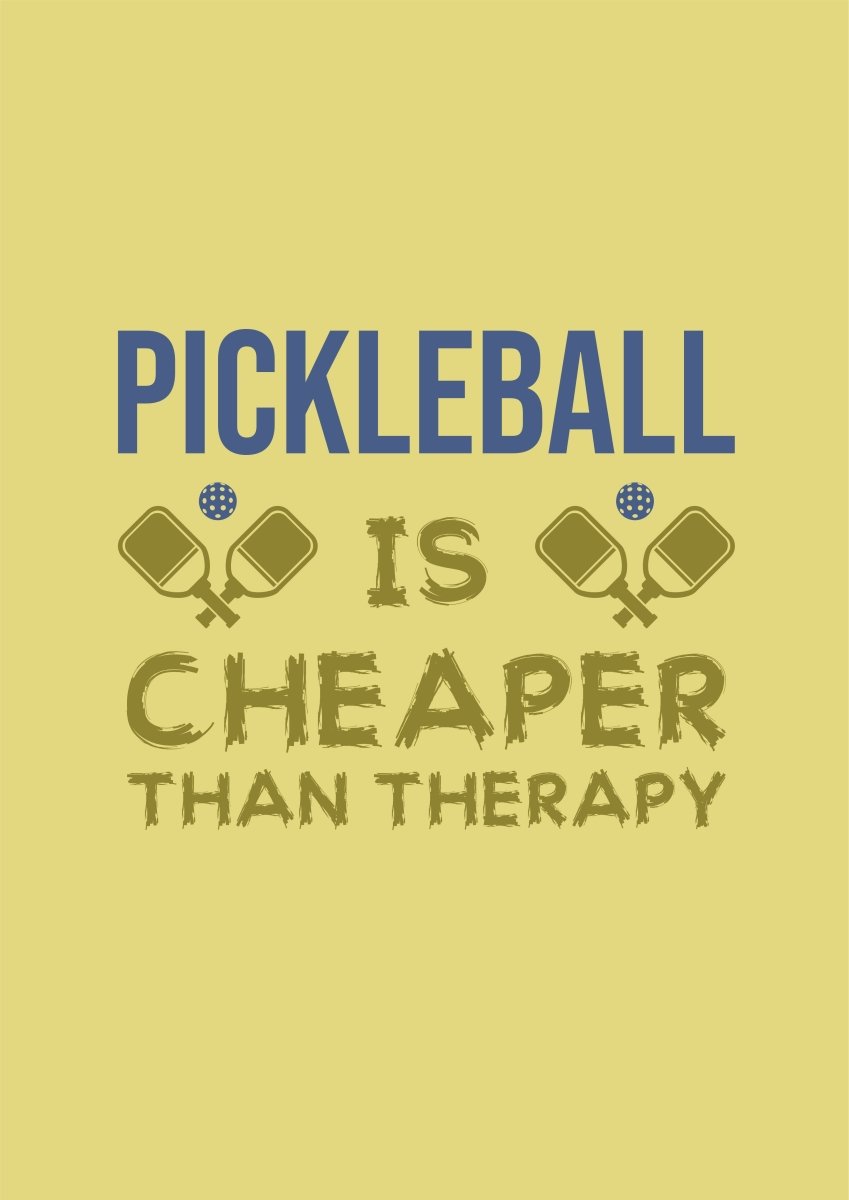 Olive Dry Fit T-Shirt with “Pickleball is Cheaper Than Therapy” Quote