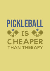 Olive Dry Fit T-Shirt with “Pickleball is Cheaper Than Therapy” Quote