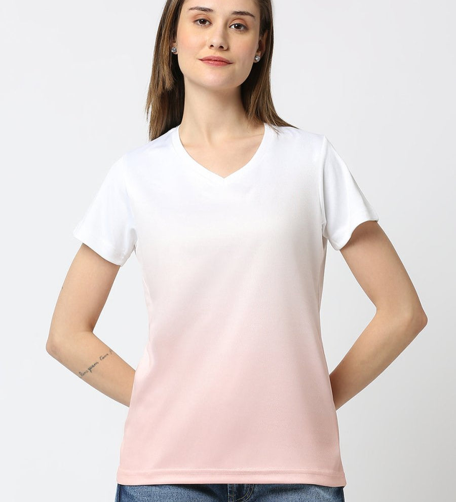 Ombre V-Neck T-Shirt