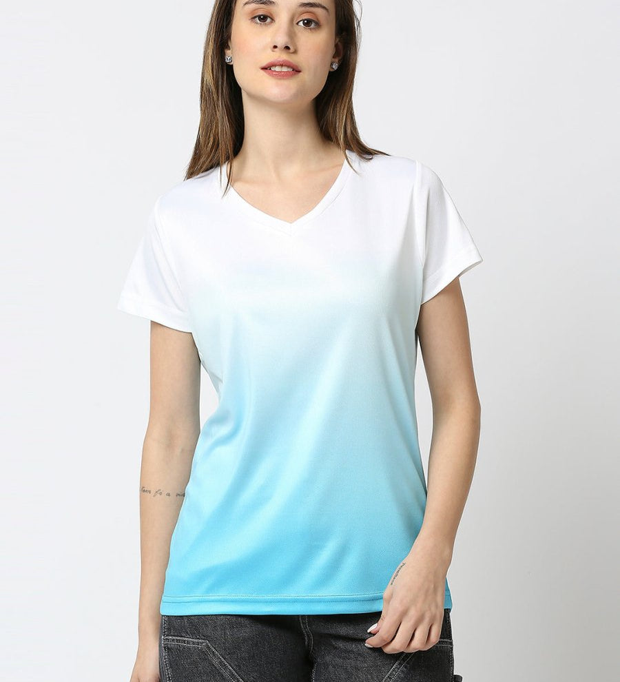 Ombre V-Neck T-Shirt