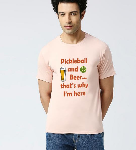 Pickle Ball & Beer Peach T-shirt
