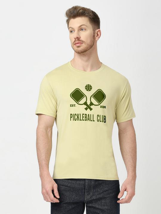 Pickleball- Pickle Ball Club Olive Dry Fit T-shirt