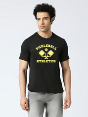 Pickleball t shirt black in color with quote Pickleball athletics