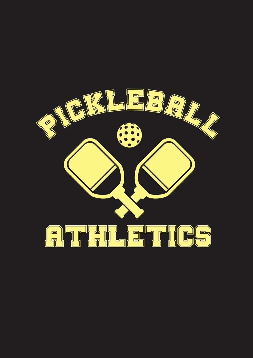 Pickleball Athletics quote on Black Tshirt