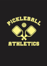 Pickleball Athletics quote on Black Tshirt