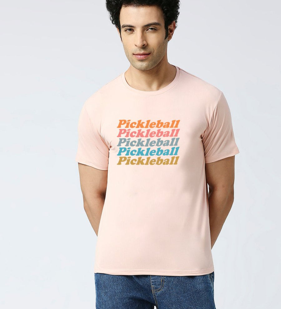 Peach color Pickleball Tshirt with Quote Pickleball