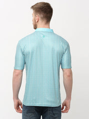 Men's Green All Over Print Polo T-shirt