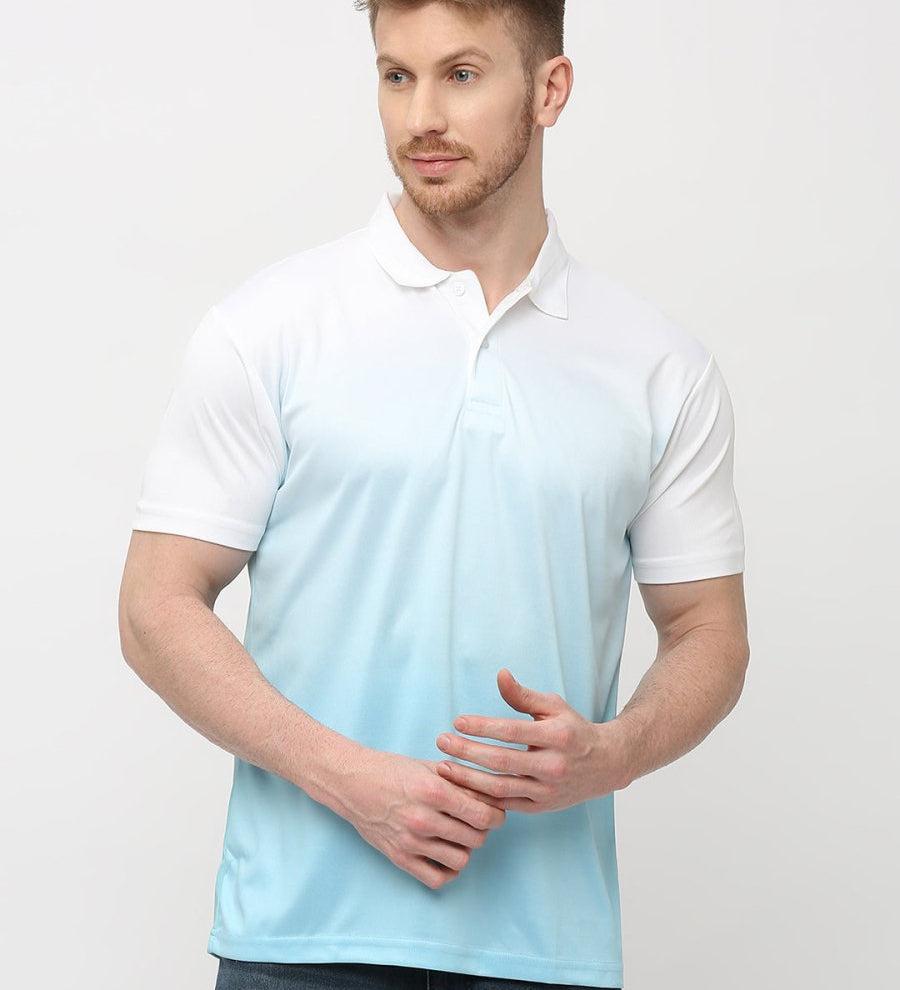 Blue Ombre Polo T-shirt