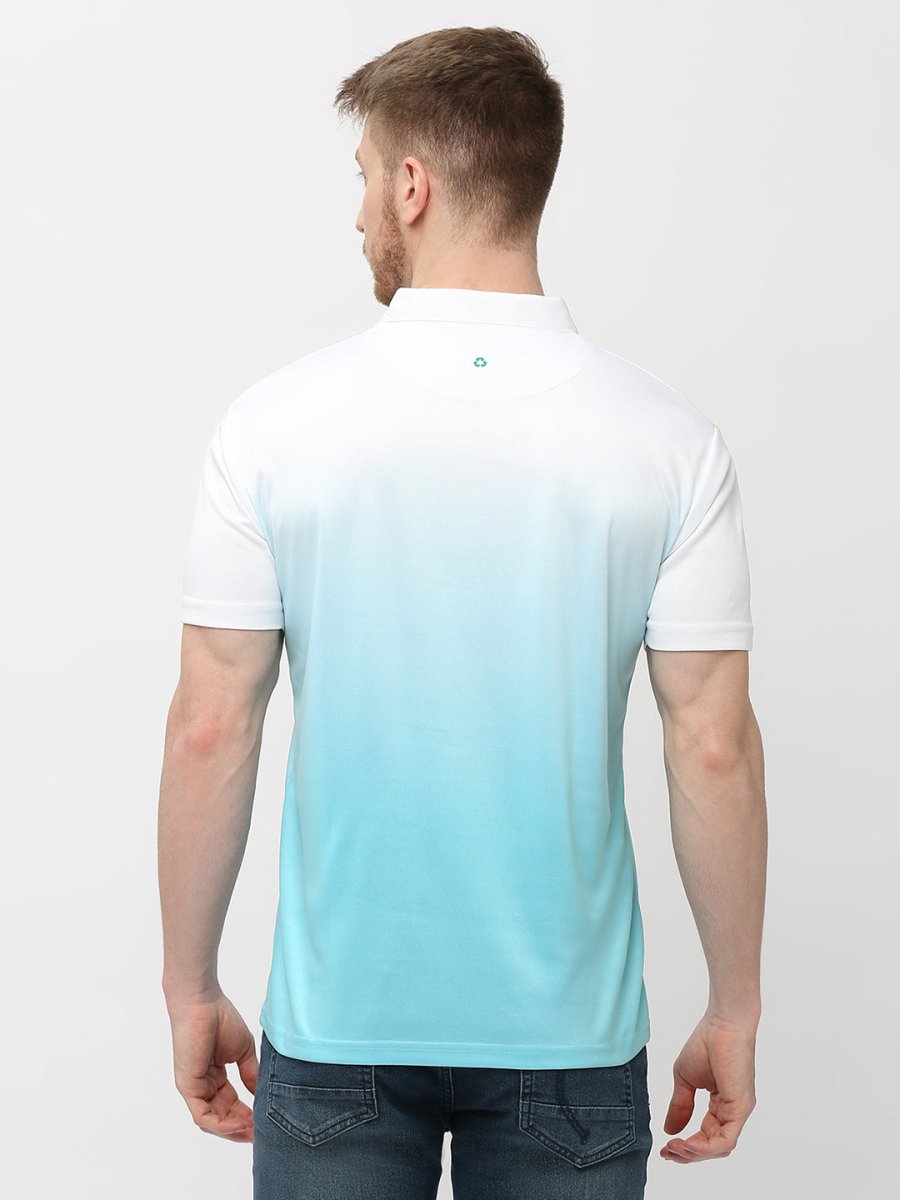 Men's Blue Ombre Polo T-shirt