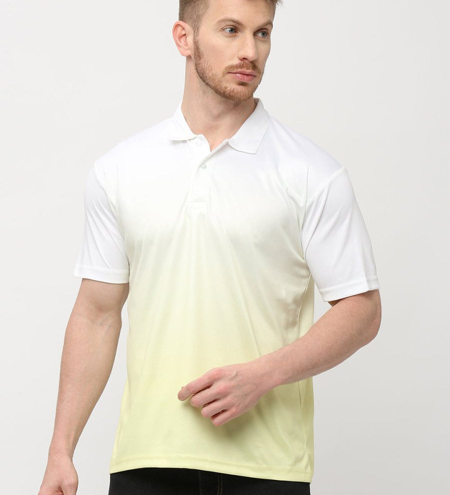 Lime Ombre Polo T-shirt