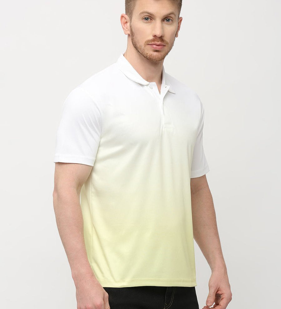 Lime Ombre Polo T-shirt