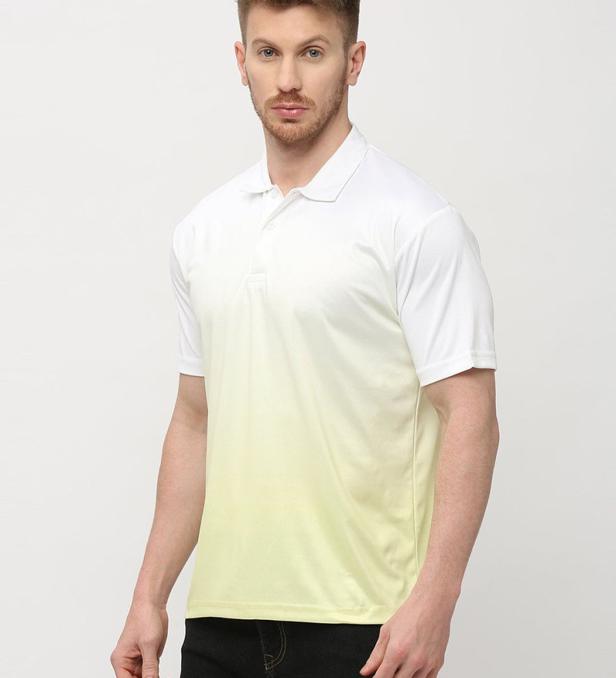 Lime Ombre Polo T-shirt