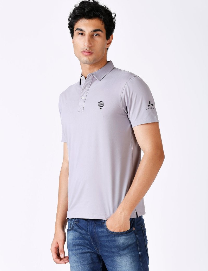 Golf Polo T Shirt Feather Touch Soft Material Purple Color Side