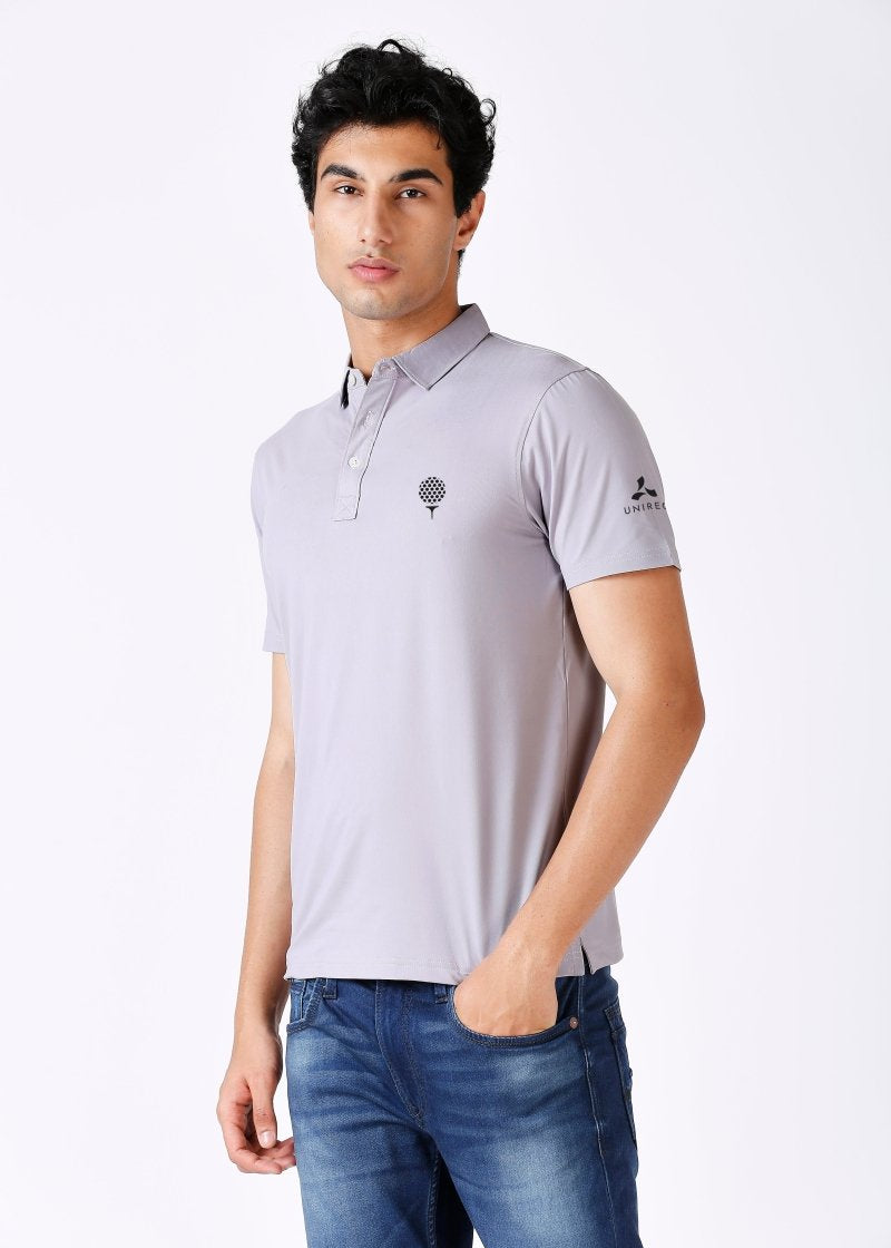 Golf Polo T Shirt Feather Touch Soft Material Purple Color Side