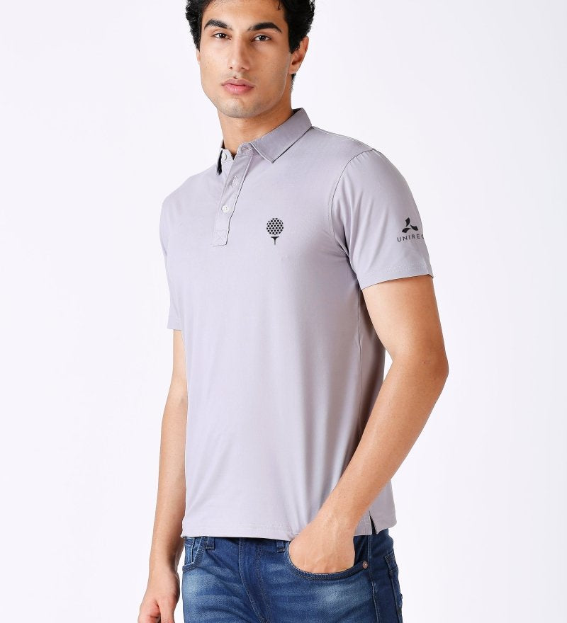 Golf Polo T Shirt Feather Touch Soft Material Purple Color Side