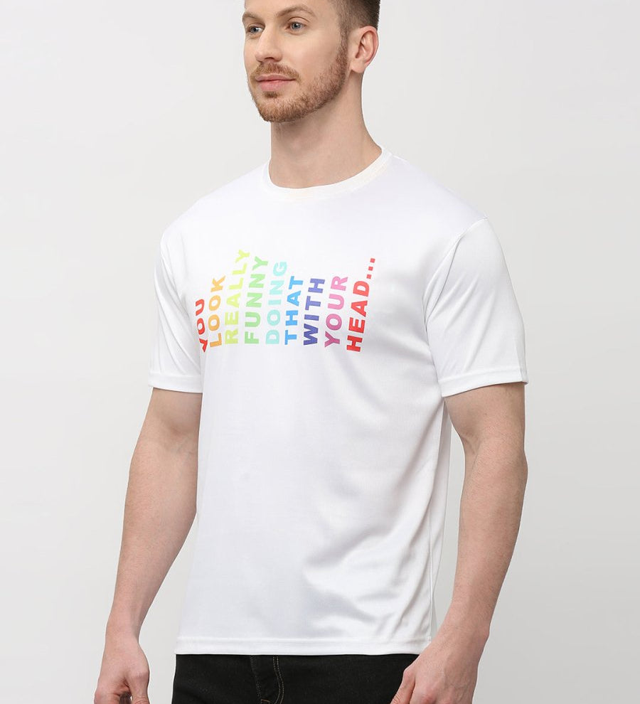 Really Funny Print White T-shirt