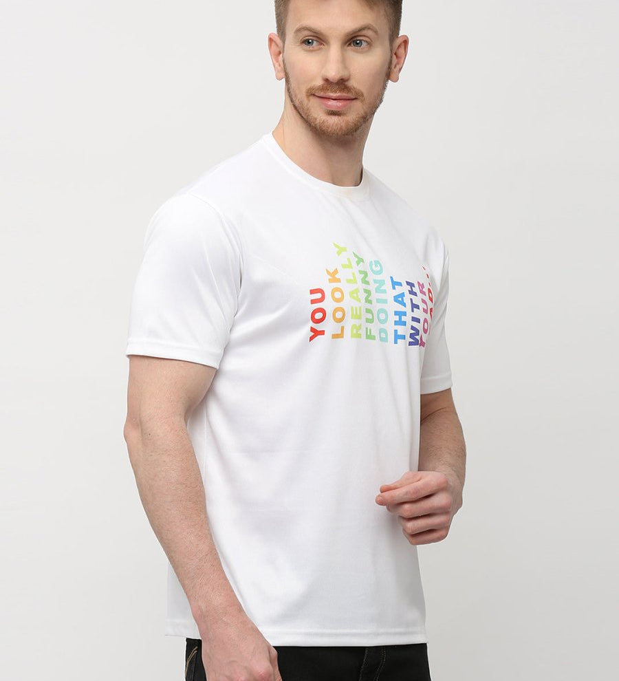 Really Funny Print White T-shirt