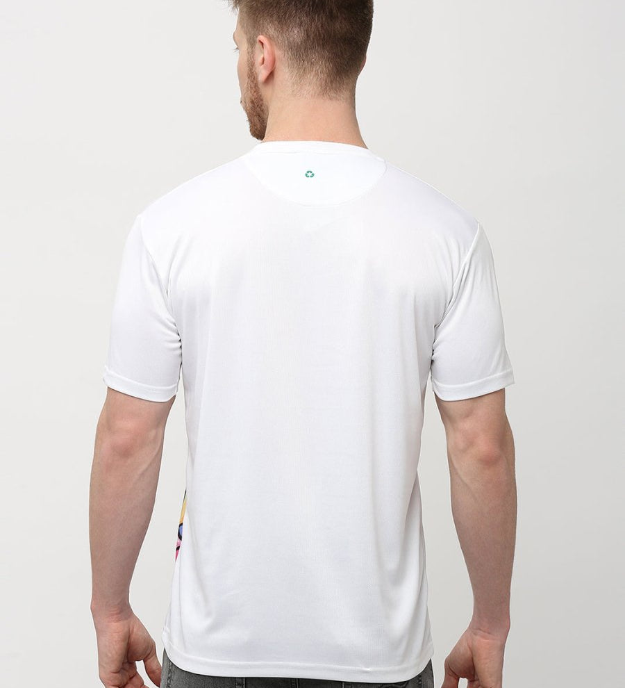 Men's Round White T-Shirt
