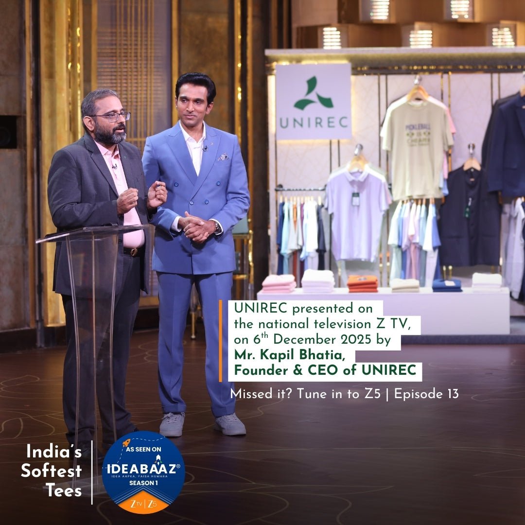 UNIREC brand showcase at Ideabaaz event – sustainable apparel display