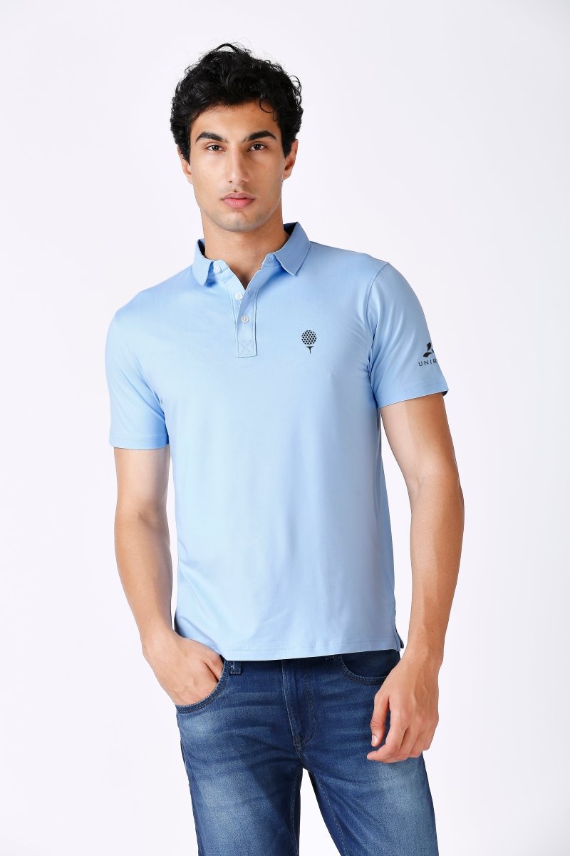 Sky Blue Golf Polo T-Shirt – Feather Touch