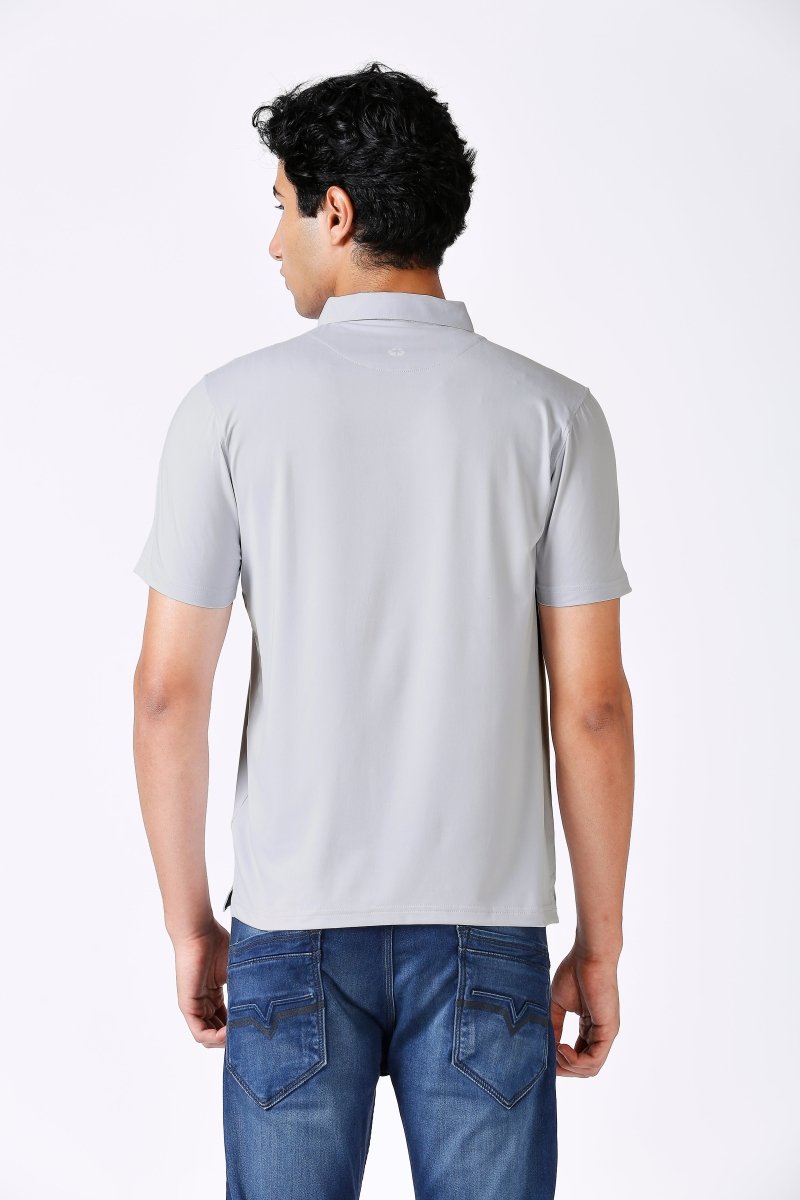 Sky Blue Feather Touch Polo T-shirt