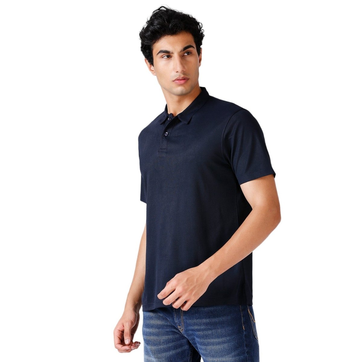 Navy Blue Polo T-shirt for Men