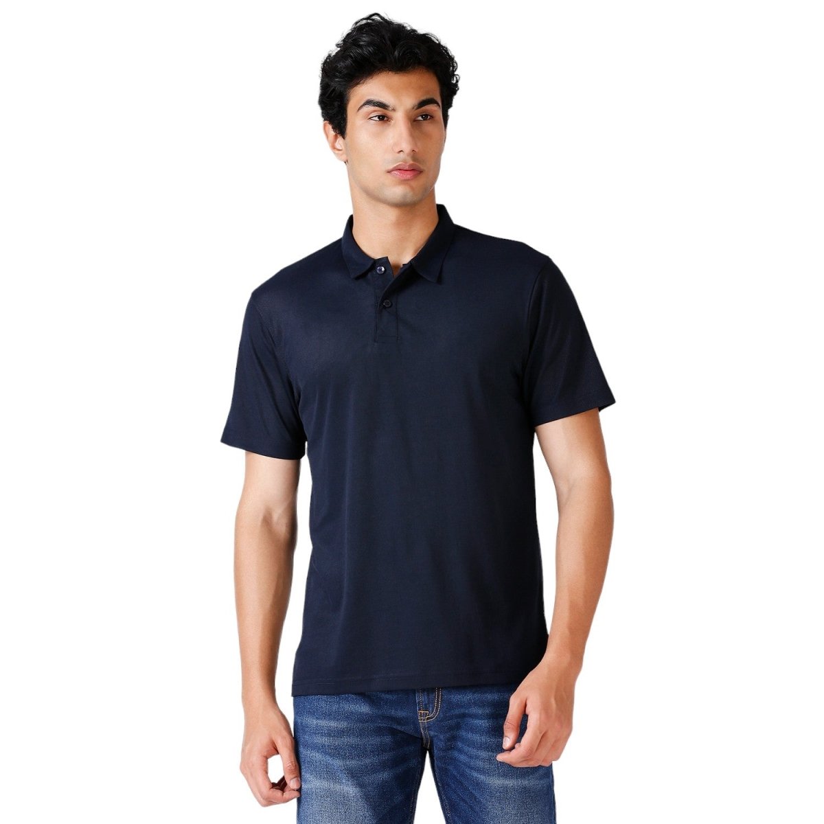 Navy Blue Polo T-shirt for Men