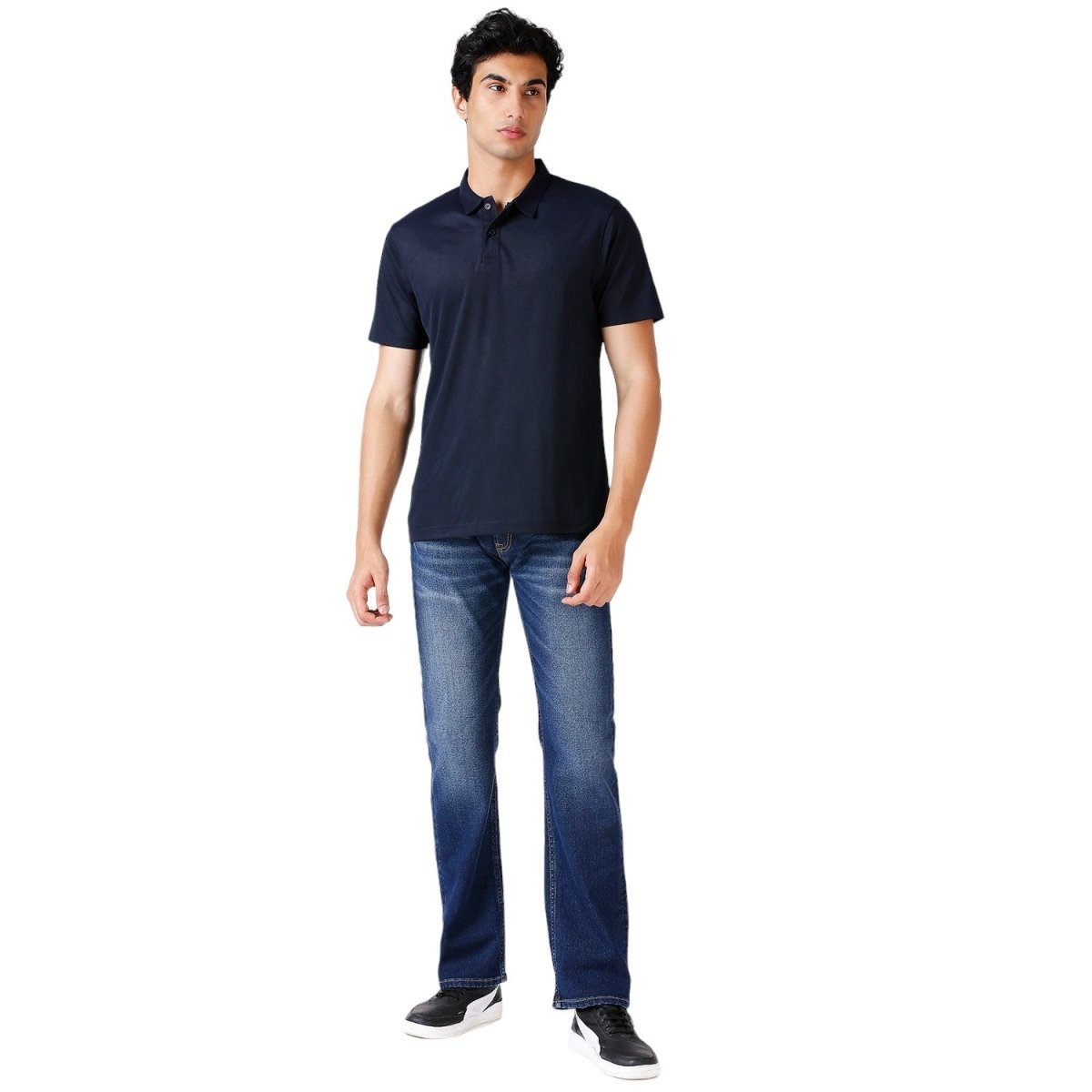 Navy Blue Polo T-shirt for Men