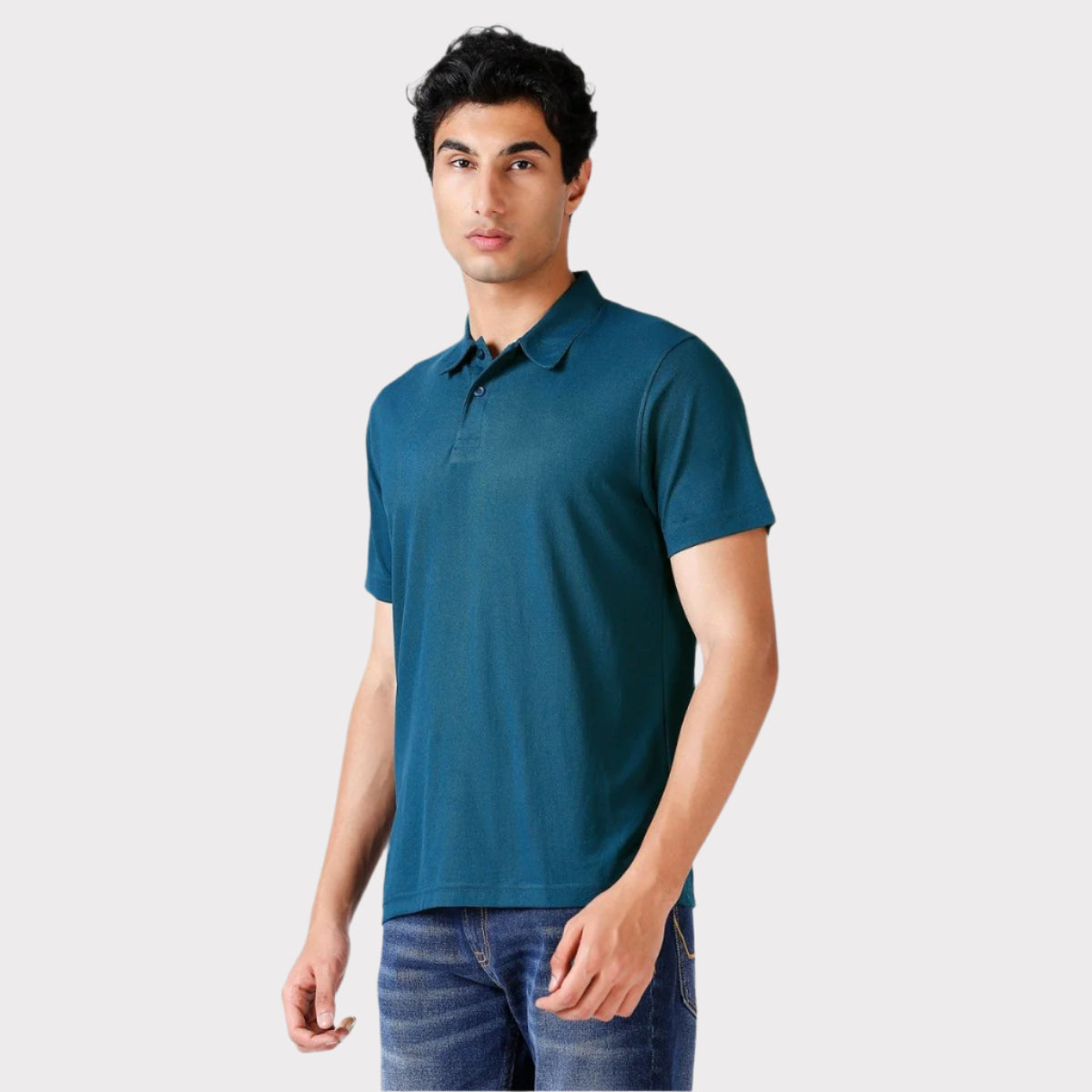 Matte Polo - Ultra Soft  T-Shirt in Rama Blue Color