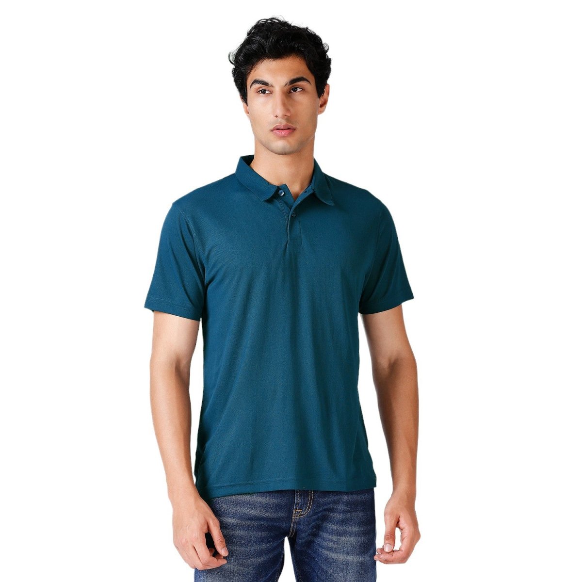 Solid Polo Collar T-shirt for Men's