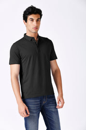 Solid Polo Collar T-shirt for Men's