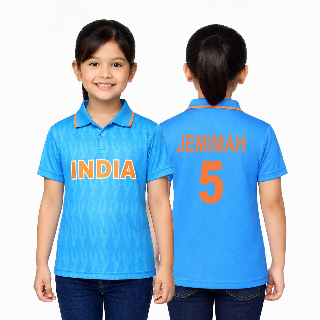 Team India Blue Jemimah Rodrigues Girls Jersey T-Shirt