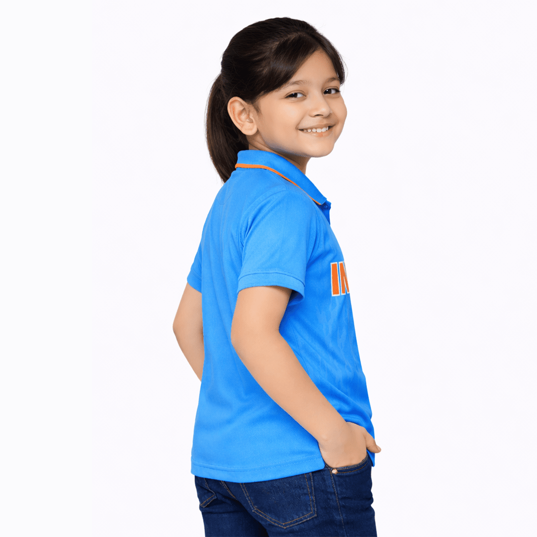 Team India Blue Smriti Mandhana Girls Jersey T-Shirt