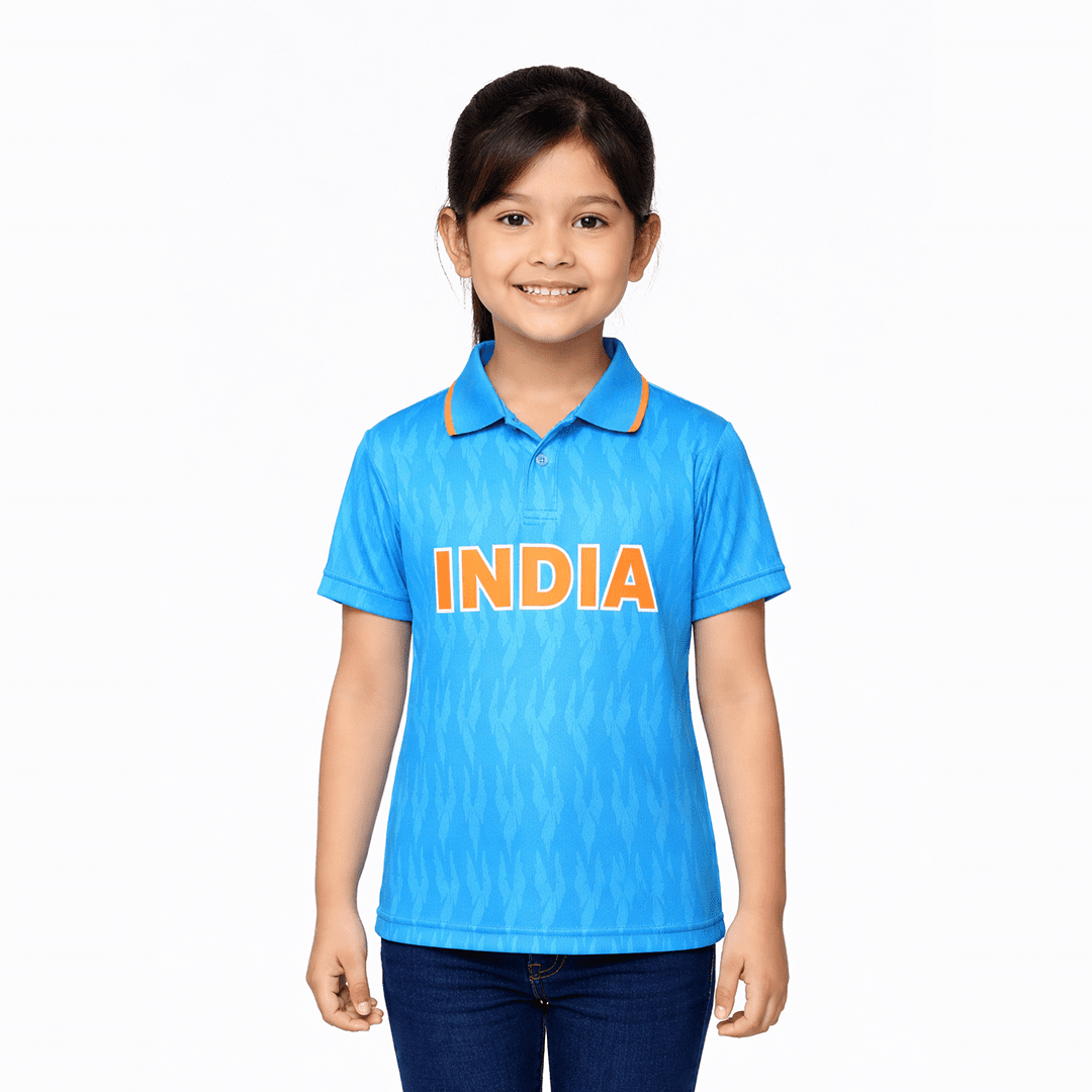 Team India Blue Girls Jersey T-Shirt