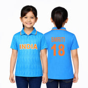 Team India Blue Smriti Mandhana Girls Jersey T-Shirt