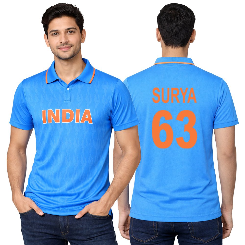 Team India Blue Surya Men Jersey T-Shirt