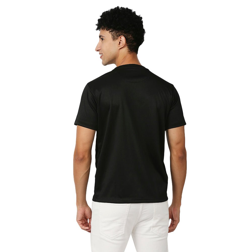 Men's Feather Touch Round Black T-Shirt