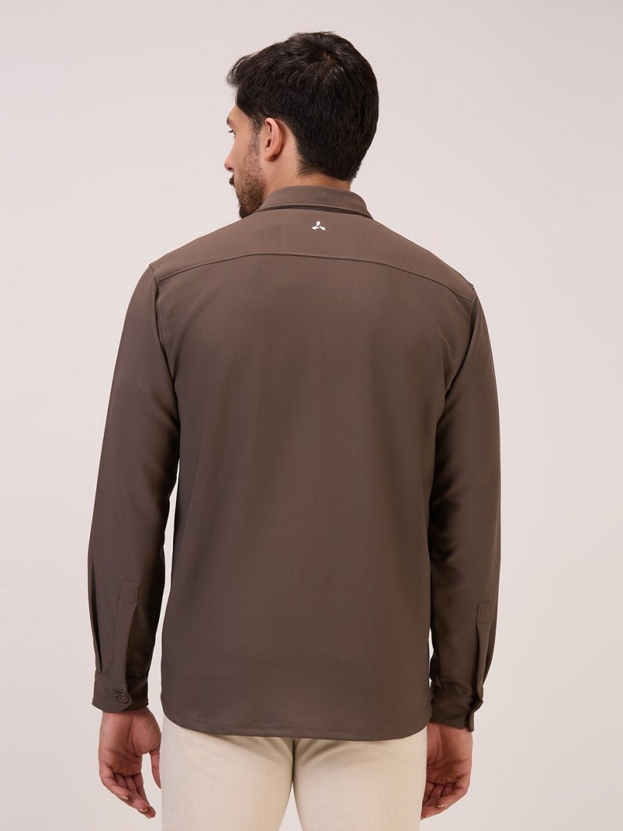 Men’s Shacket in Matte Check – Mouse Grey
