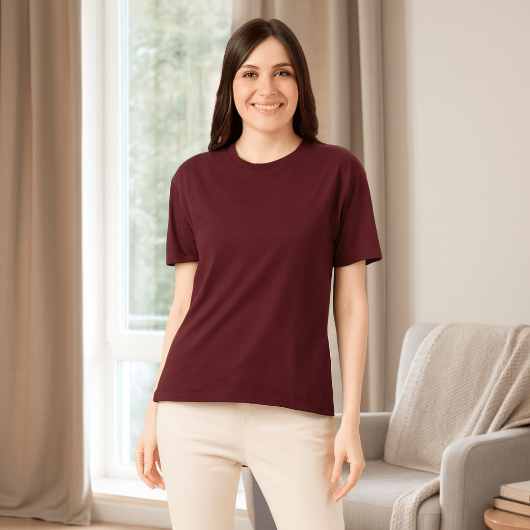 Feather Touch Round Neck T-Shirt