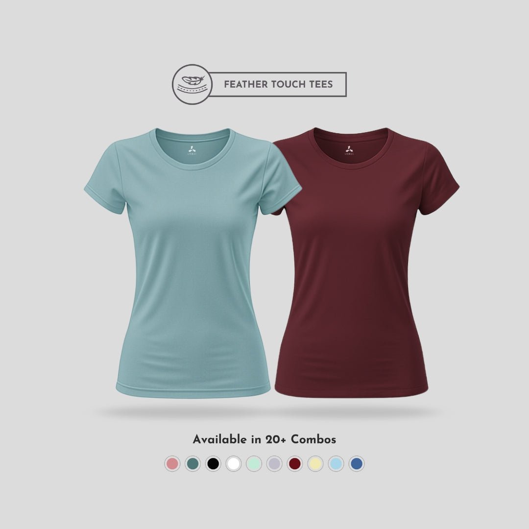 womens-round-neck-t-shirt-combo-feather-touch-in-army-burgundy-8593168.jpg