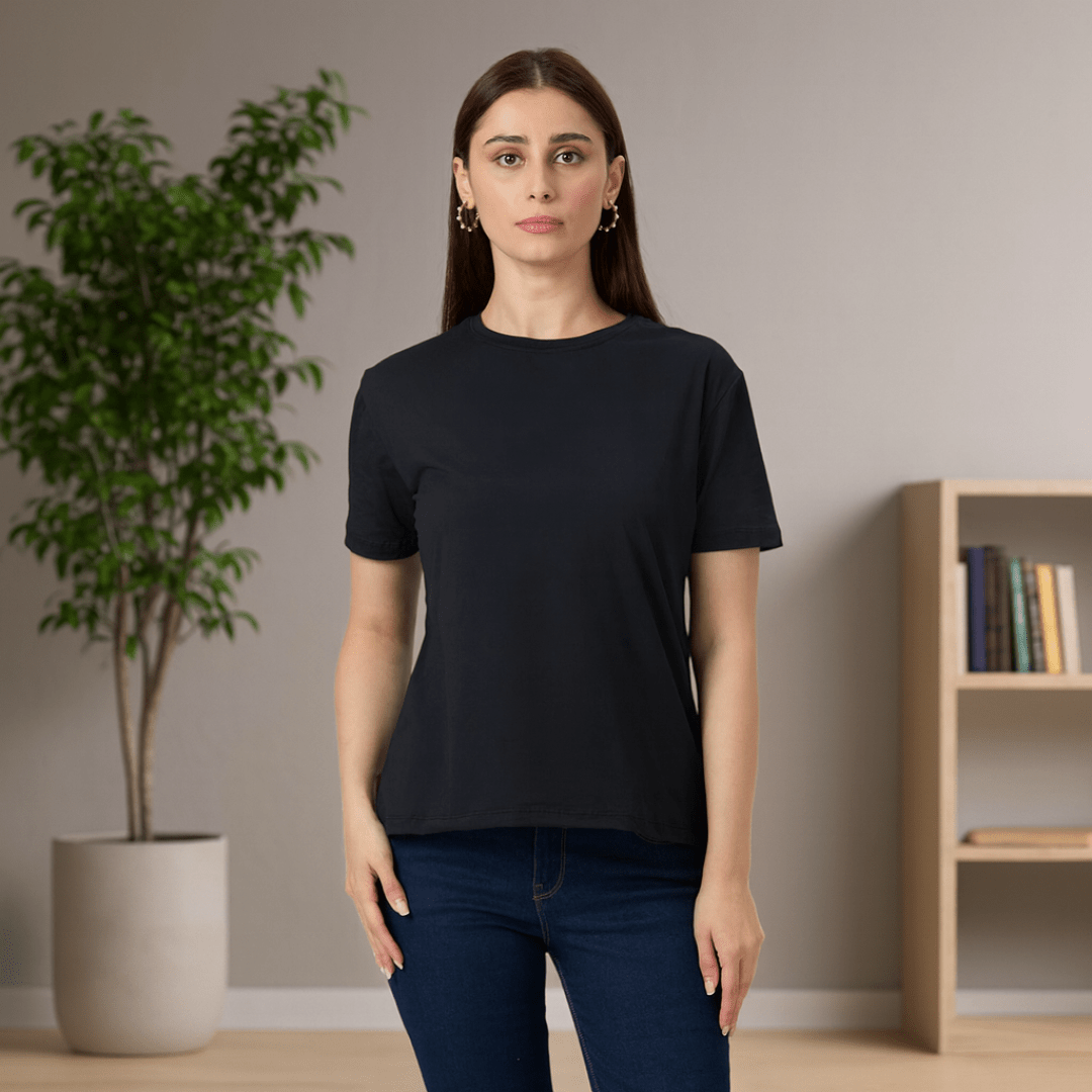 Feather Touch Round Neck T-Shirt