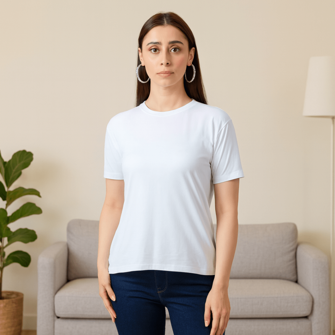 Feather Touch Round Neck T-Shirt