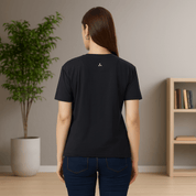 Women's Soft Feather Touch Black Solid Round Neck T-Shirt